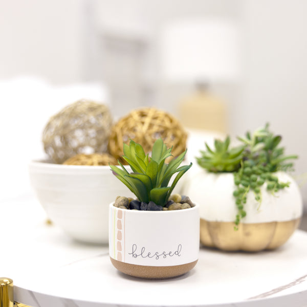 Pavilion Gift Company Blessed 5" Artificial Potted Plant