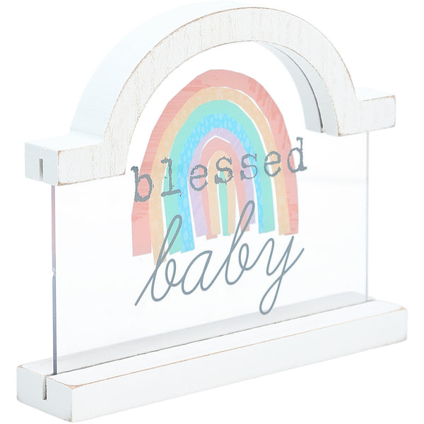 pavilion gift company Blessed Baby 5" Self-Standing Plaque