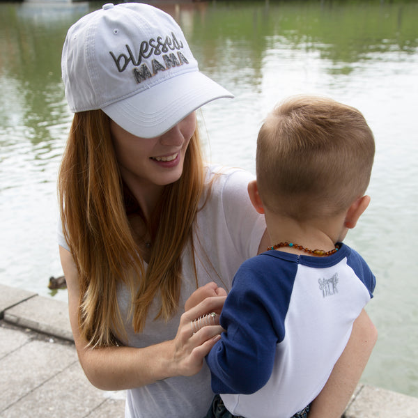 Pavilion Gift Company Blessed Mama White Adjustable Hat