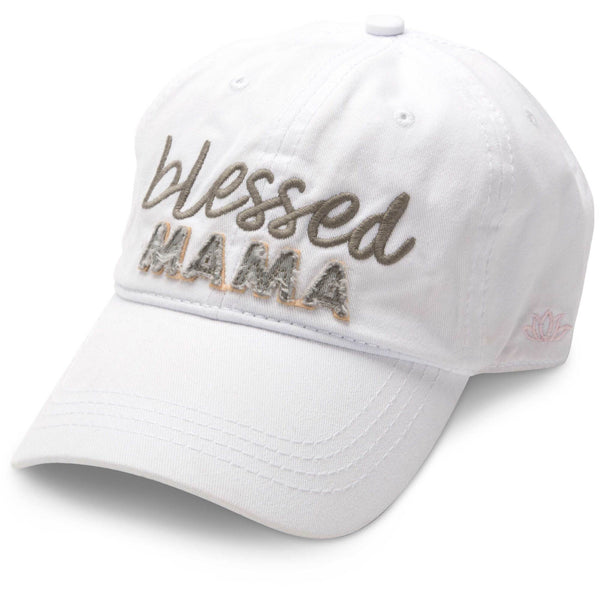 pavilion gift company Blessed Mama White Adjustable Hat