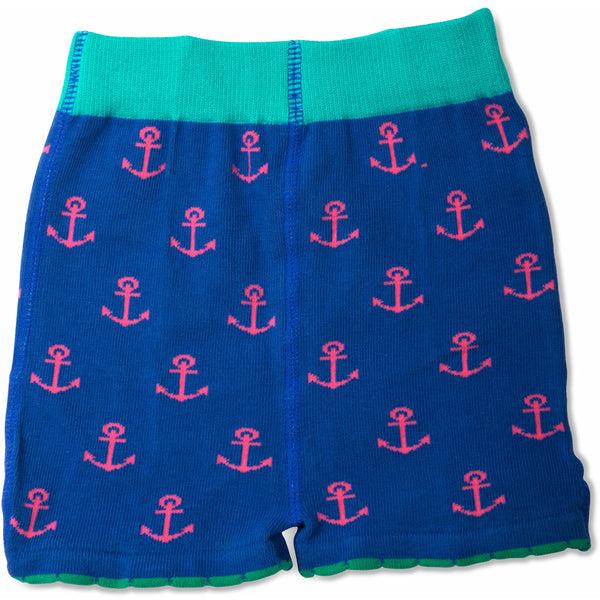 Pavilion Gift Company Blue And Pink Whale 6-12 Months Baby Shorts
