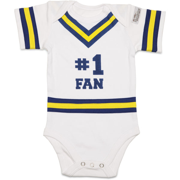 pavilion gift company Blue & Gold 0-6 Months Infant Onesie