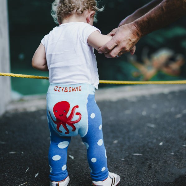Pavilion Gift Company Blue Octopus 6-12 Months Baby Leggings