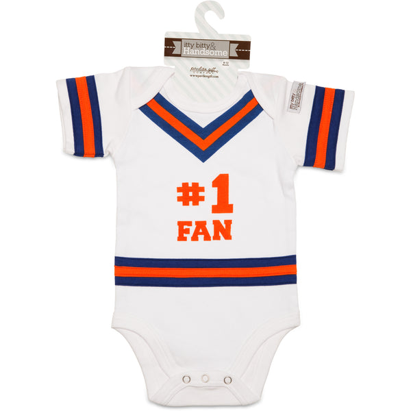 Pavilion Gift Company Blue & Orange 0-6 Months Infant Onesie