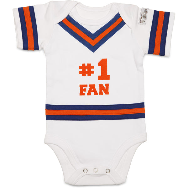 pavilion gift company Blue & Orange 0-6 Months Infant Onesie