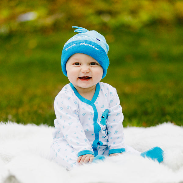 Pavilion Gift Company Blue Snack Monster 0-6 Months Sleeper