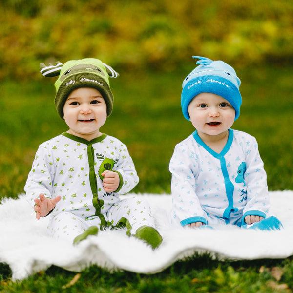 Pavilion Gift Company Blue Snack Monster 0-6 Months Sleeper