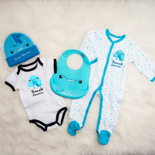 Pavilion Gift Company Blue Snack Monster 0-6 Months Sleeper