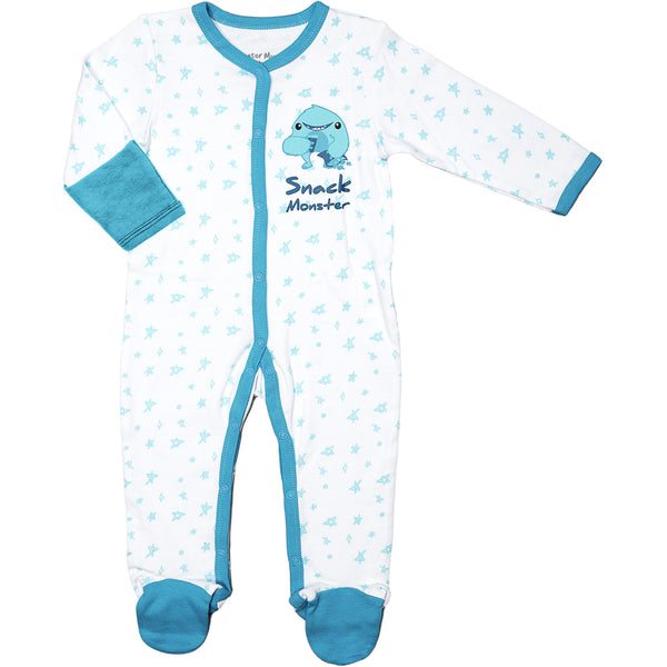 pavilion gift company Blue Snack Monster 0-6 Months Sleeper