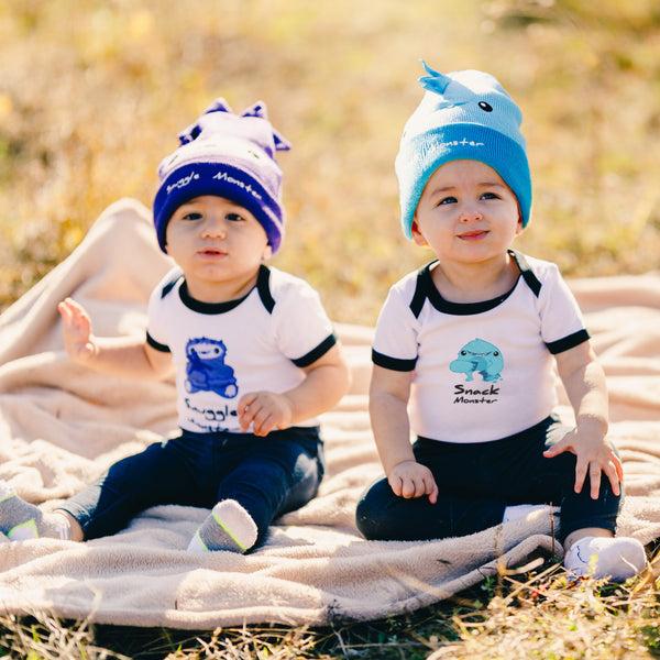 Pavilion Gift Company Blue Snack Monster 6-12 Months Bodysuit