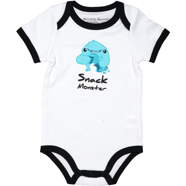 pavilion gift company Blue Snack Monster 6-12 Months Bodysuit