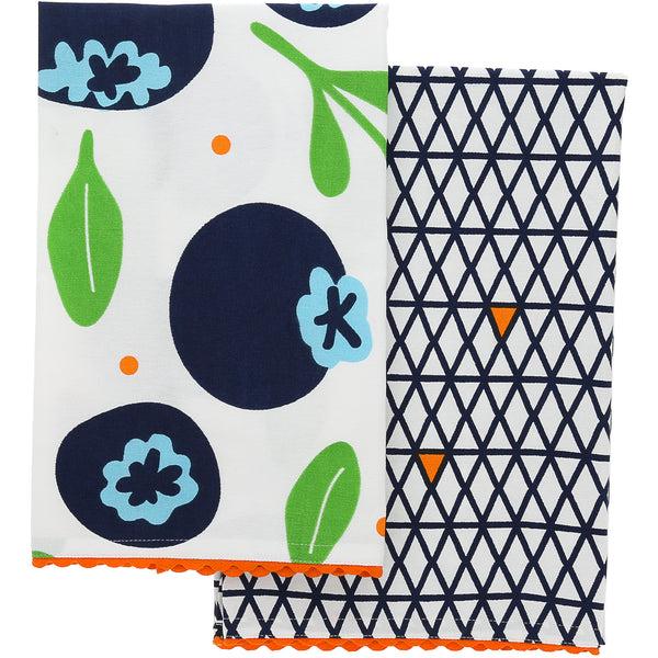pavilion gift company Blueberries Tea Towel Gift Set (2 - 20" x 28")