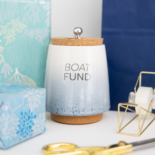 Pavilion Gift Company Boat 6.5" Ceramic Savings Bank