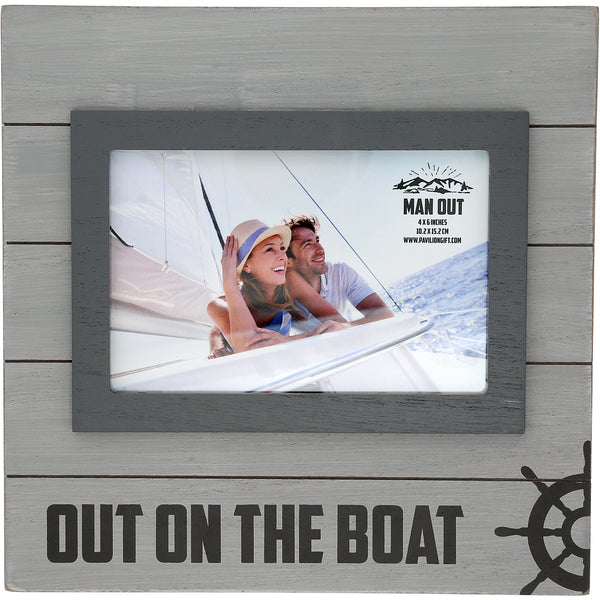 pavilion gift company Boat 8.75" Frame (Holds 6" x 4" Photo)