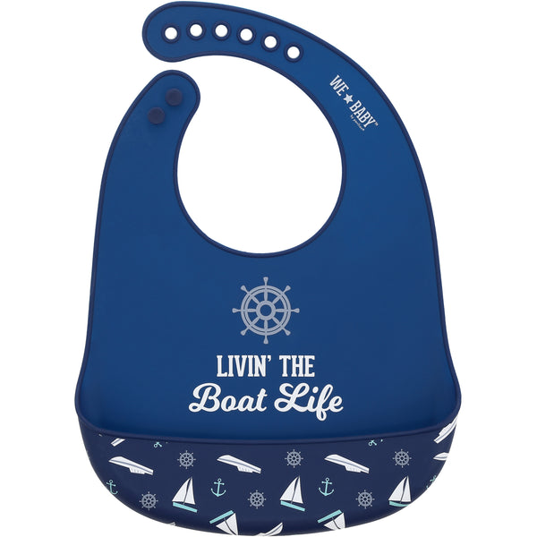 pavilion gift company Boat Life 12" Silicone Catch All Bib