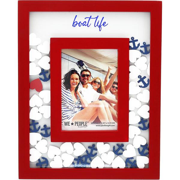 pavilion gift company Boat Life 8" x 10" Picture Frame (Holds 3.5" x 5.5" Photo)