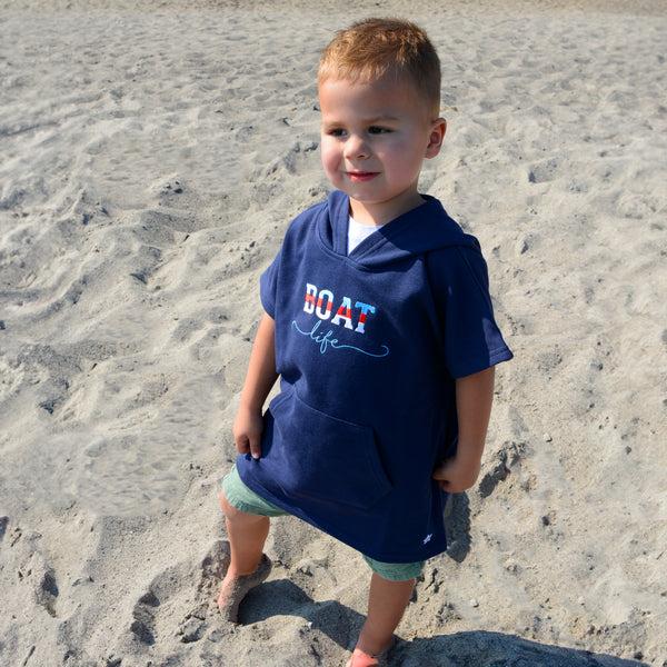 Pavilion Gift Company Boat Life Hooded French Terry Cover Up (1T-3T)