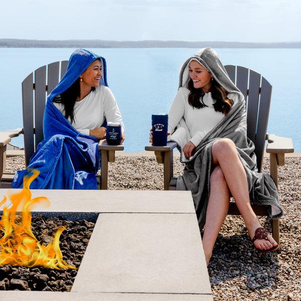 Pavilion Gift Company Boat Mode 50" X 60" Royal Plush Hooded Blanket