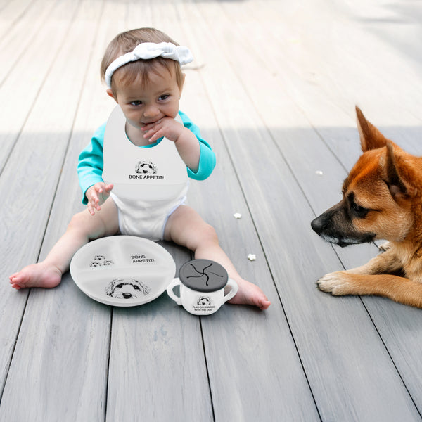 Pavilion Gift Company Bone Appetit Divided Silicone Suction Plate