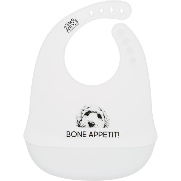 pavilion gift company Bone Appetit Silicone Catch All Bib