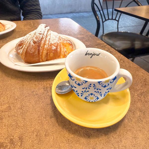 Pavilion Gift Company Bonjour 2.5 Oz Espresso Cup And Saucer