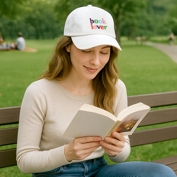 Pavilion Gift Company Book Lover White Adjustable Hat
