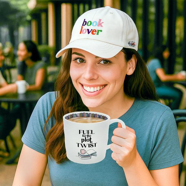 Pavilion Gift Company Book Lover White Adjustable Hat