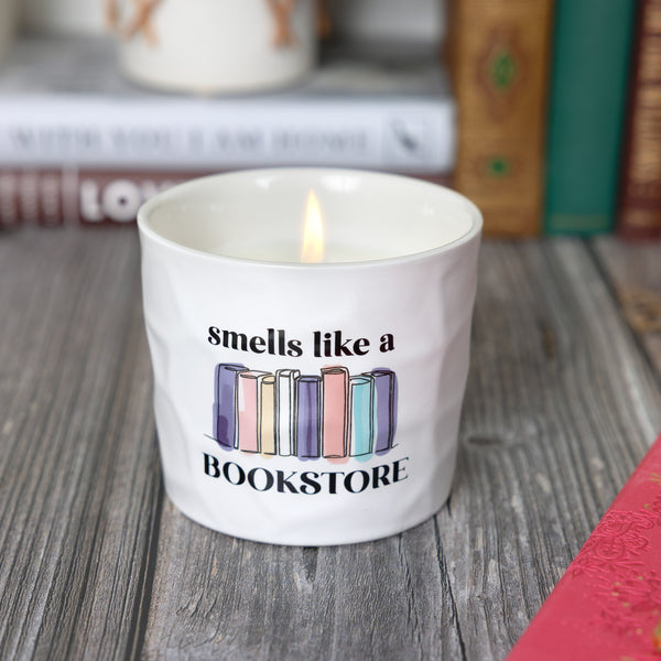 Pavilion Gift Company Bookstore 12 Oz 100% Soy Wax Candle Scent: Whispering Pages