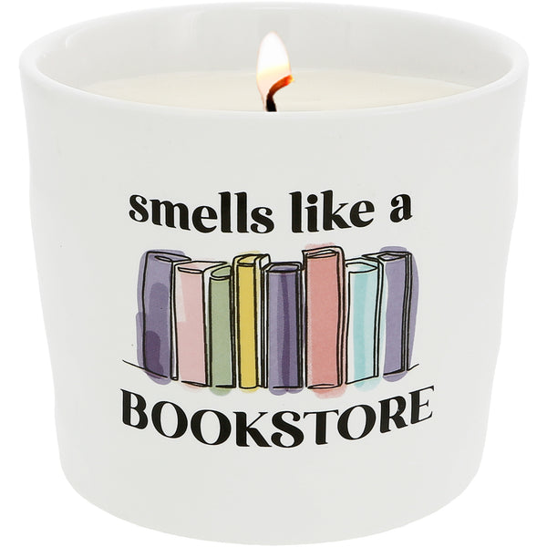 pavilion gift company Bookstore 12 oz 100% Soy Wax Candle Scent: Whispering Pages