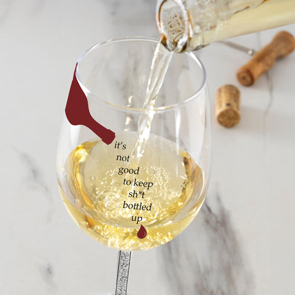 Pavilion Gift Company Bottled Up Gift Boxed 17 Oz Wine Glass