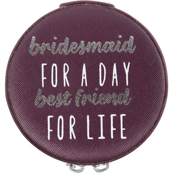 pavilion gift company Bridesmaid 3.5" Zippered Jewelry Case