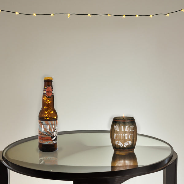 Pavilion Gift Company Brother 16 Oz Beer Bottle Lantern