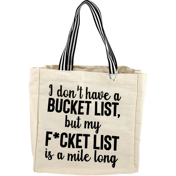 pavilion gift company Bucket List 100% Cotton Twill Gift Bag