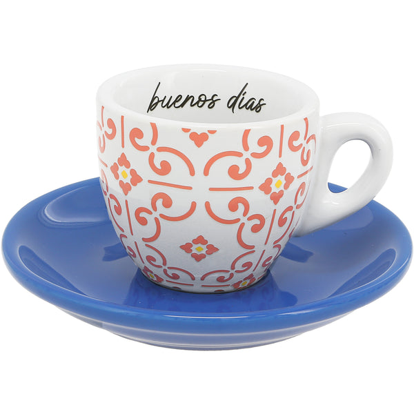pavilion gift company Buenos Días 2.5 oz Espresso Cup and Saucer