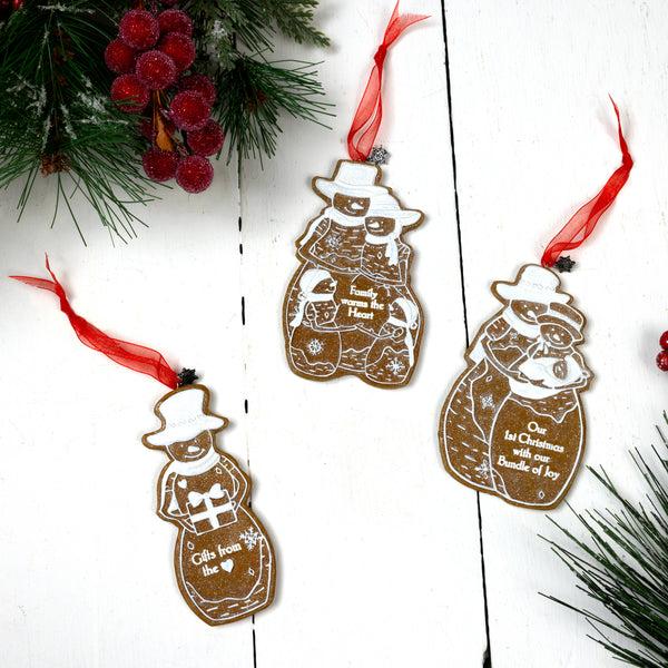 Pavilion Gift Company Bundle Of Joy 4" Snowcouple Ornament