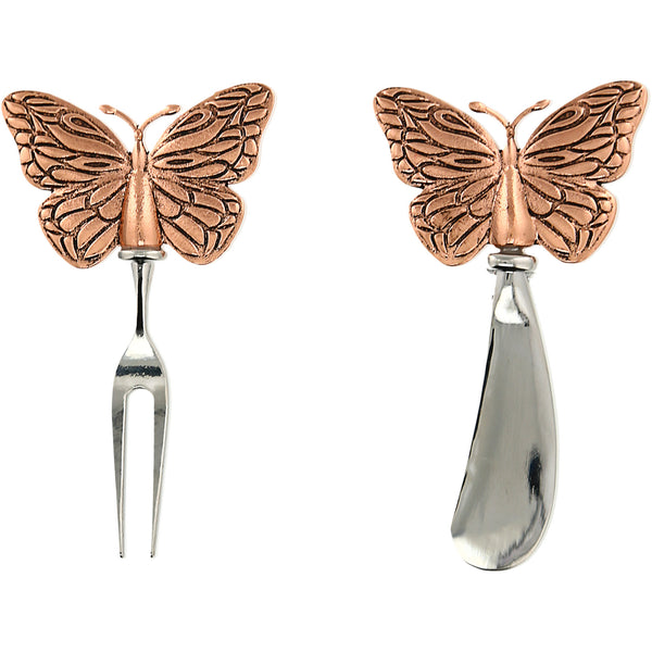 pavilion gift company Butterflies Charcuterie 2 Piece Utensil Set