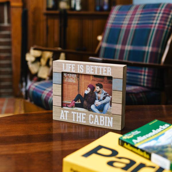 Pavilion Gift Company Cabin People 9" X 7.25" Frame (Holds 5" X 7" Photo)