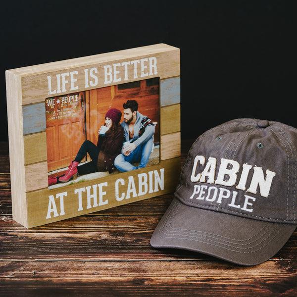 Pavilion Gift Company Cabin People 9" X 7.25" Frame (Holds 5" X 7" Photo)