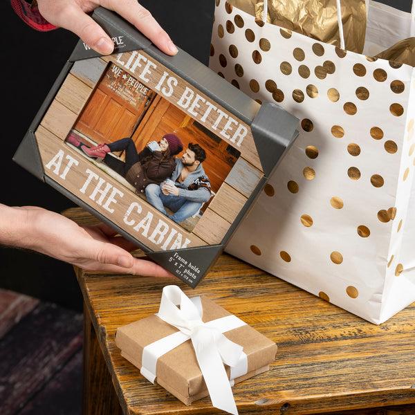Pavilion Gift Company Cabin People 9" X 7.25" Frame (Holds 5" X 7" Photo)