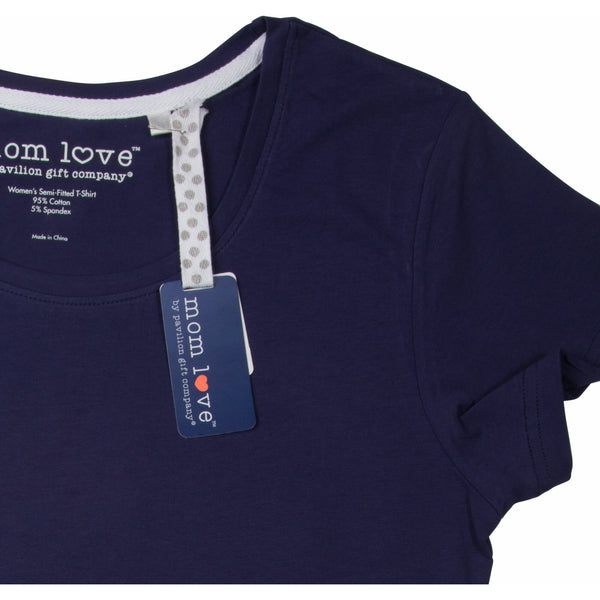 Pavilion Gift Company Caffeinated Mom Small Navy Blue T-Shirt