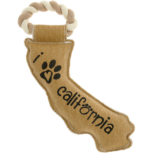 pavilion gift company California 12" Canvas Dog Toy with Rope