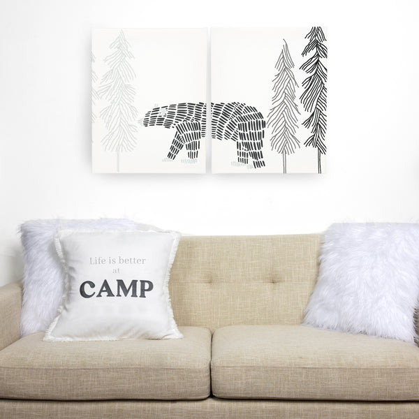 Pavilion Gift Company Camp 12" X 15" Embroidered Plaques (Set Of 2)