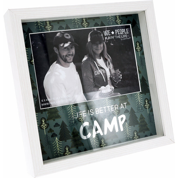 pavilion gift company Camp 7.5" Shadow Box Frame (Holds 6" x 4" Photo)