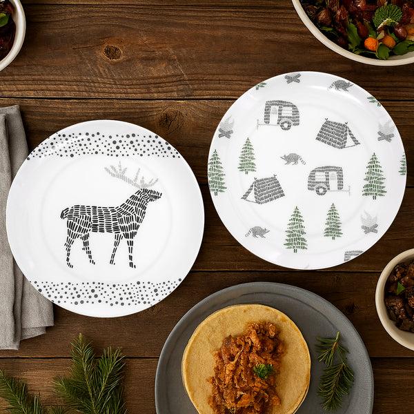 Pavilion Gift Company Camp 8" Melamine Appetizer Plates (Set Of 2)