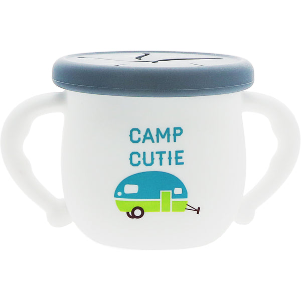 pavilion gift company Camp Cutie 3.5" Silicone Snack Bowl with Lid