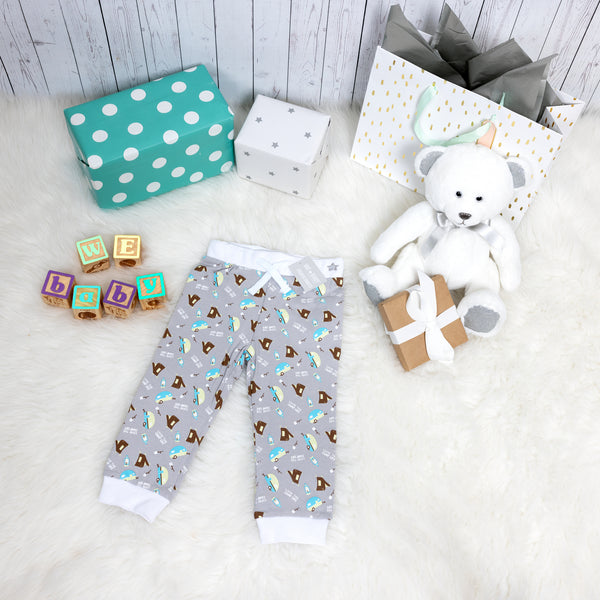 Pavilion Gift Company Camp Life 6-12 Months Gray Jogger Pant