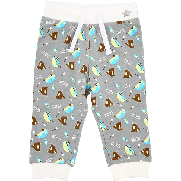 pavilion gift company Camp Life 6-12 Months Gray Jogger Pant