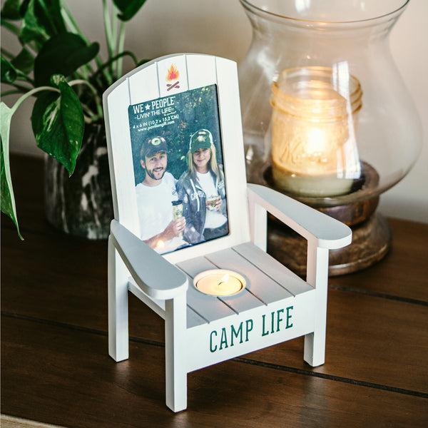 Pavilion Gift Company Camp Life Tealight Photo Frame (Holds 4" X 6" Photo)