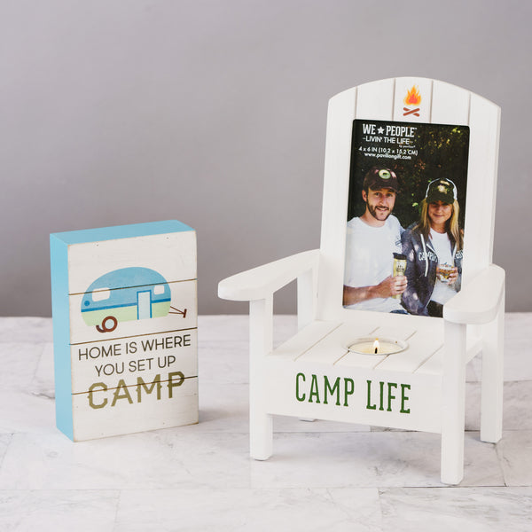 Pavilion Gift Company Camp Life Tealight Photo Frame (Holds 4" X 6" Photo)