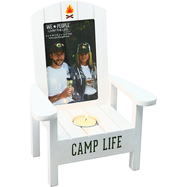 pavilion gift company Camp Life Tealight Photo Frame (Holds 4" x 6" Photo)